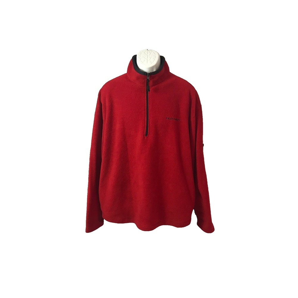 Old Navy Red Vintage Fleece Warm Style Quarter Zipper XXL Pullover Jacket